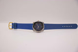 Benetton por Bulova Azul reloj con detalles florales | Mujeres vintage reloj
