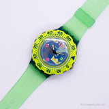 1993 Swatch Sdn103 sur la vague montre | Vintage coloré Swatch Scuba