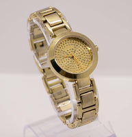 Tono d'oro di lusso DKNY Designer Watch for Women With Gemstones