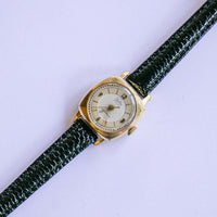Jahrgang ZentRa Quadratisches Dial Uhr | Von Art Deco inspirierte Gold-Ton Uhr