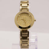 Tono de oro de lujo DKNY Diseñador reloj para mujeres con piedras preciosas