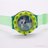 1993 Swatch SDN103 OVER THE WAVE Watch | Vintage Colorful Swatch Scuba