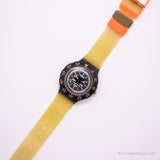 1994 Swatch SDM102 Morgan reloj | Negro Vintage de los 90 Swatch Scuba