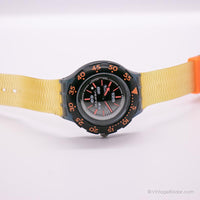 1994 Swatch SDM102 MORGAN Watch | 90s Vintage Black Swatch Scuba