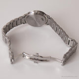 Vintage Stainless Steel Timex Watch | Black Dial Bracelet Watch