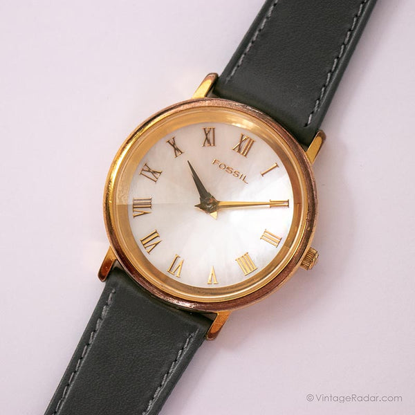 Vintage elegantes Fossil Uhr für Damen | Goldfossil Uhr für Sie
