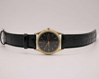 Citizen 1100-R12551 montre | Ancien Citizen Quartz montre avec cadran noir
