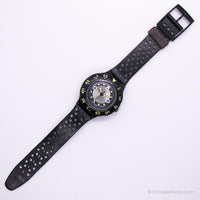 1992 Swatch SDB102 SHAMU BLACK WAVE Watch | Vintage Black Swatch Scuba