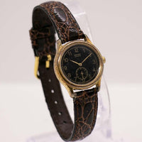 Vintage Seiko 2838-0050 A0 Quartz Watch | Tiny Black Dial Seiko Watch