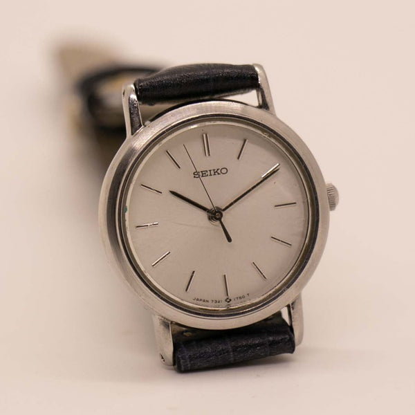 Antiguo Seiko 7321-0380 A0 reloj | Tono plateado Seiko Cuarzo reloj