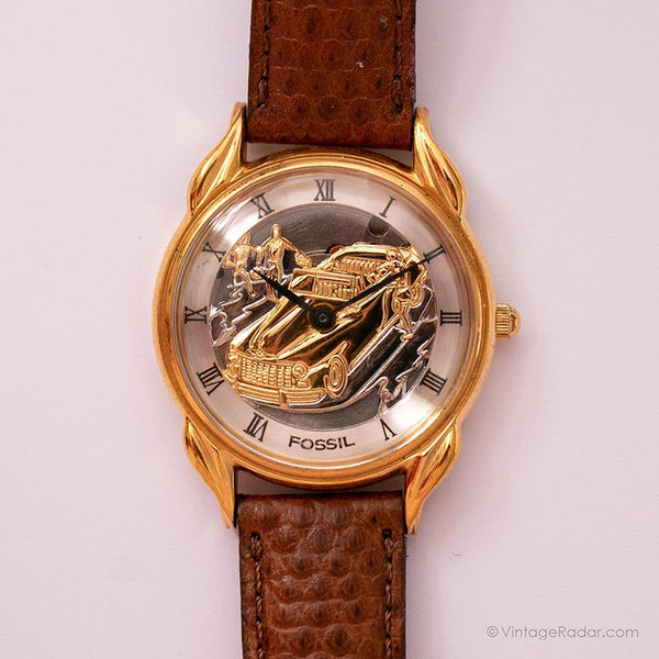 Vintage fossile Klassiker -Auto Uhr  Authentisches Fossil Uhr für Männer –  Vintage Radar