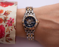 Small Blue Dial Mickey Mouse Seiko Day Date Watch for Women