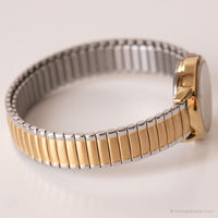 Tono d'oro vintage Timex Orologio indiglo | Orologio bracciale in acciaio bicolore