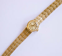 Dugena 17 Rubis Antichoc Frauen Uhr | Luxus-Gold-Ton-Armbanduhr