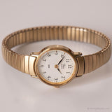 Vintage elegant Timex Quarz Uhr | Damen runde Zifferblatt analog Uhr