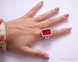 Einzigartiges Rot Mickey Mouse Disney Ring Uhr Schmuck für Frauen