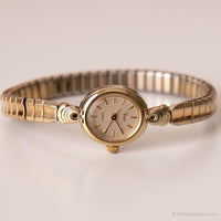 Vintage Gold-tone Mini Watch by Timex | Bracelet Wristwatch for Her