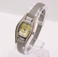 Quartz Silver Tone Vintage Lugano Swiss montre pour femme