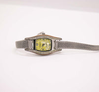 Silver-tone Vintage Lugano Swiss-Made Quartz Watch for Women