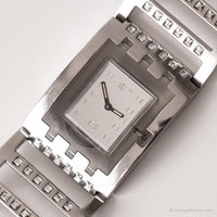 2006 Swatch SUBM103G BRILLIANT BANGLE Watch | Silver-tone Square Watch