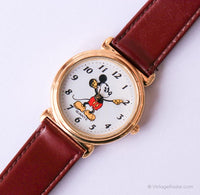 Extraño Mickey Mouse Cuarzo clásico reloj de la década de 1990