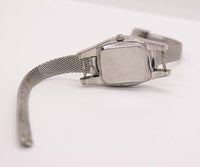 Silver-tone Vintage Lugano Swiss-Made Quartz Watch for Women