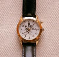 Extraño Mickey Mouse Disney reloj | Tono de oro vintage Disney Regalo reloj