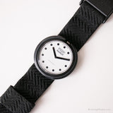 1986 Swatch BB001 Jet Black montre | Rare noir et blanc Swatch Populaire