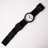 1986 Swatch BB001 Jet Black reloj | Raro en blanco y negro Swatch Estallido