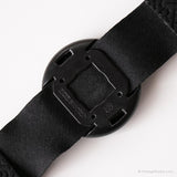 1986 Swatch BB001 JET BLACK Watch | RARE Black and White Swatch Pop