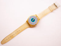 Arte psicodélico vintage mandala suizo Swatch reloj para hombres y mujeres