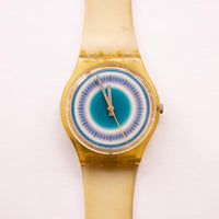 Art psychédélique vintage Mandala Swiss Swatch montre pour les hommes et les femmes
