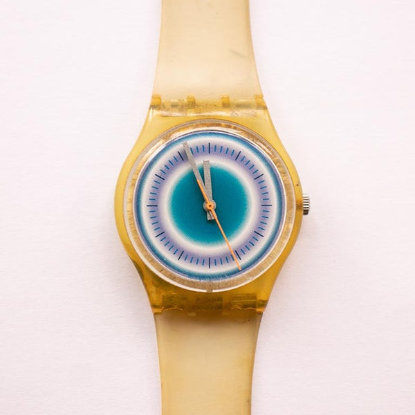 Art psychédélique vintage Mandala Swiss Swatch montre pour les hommes et les femmes