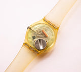 Arte psicodélico vintage mandala suizo Swatch reloj para hombres y mujeres