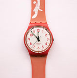2010 Creme Marmelade Gr150 Red Swiss swatch Uhr | Minimalistisch swatch Mann