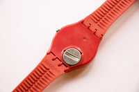 2010 CREAM JAM GR150 Red Swiss Swatch Watch | Minimalist Swatch Gent