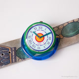 1991 Swatch PWG100 Perles de Folie Uhr | Blau und Grün Swatch Pop