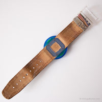 1991 Swatch PWG100 Perles de Folie reloj | Azul y verde Swatch Estallido