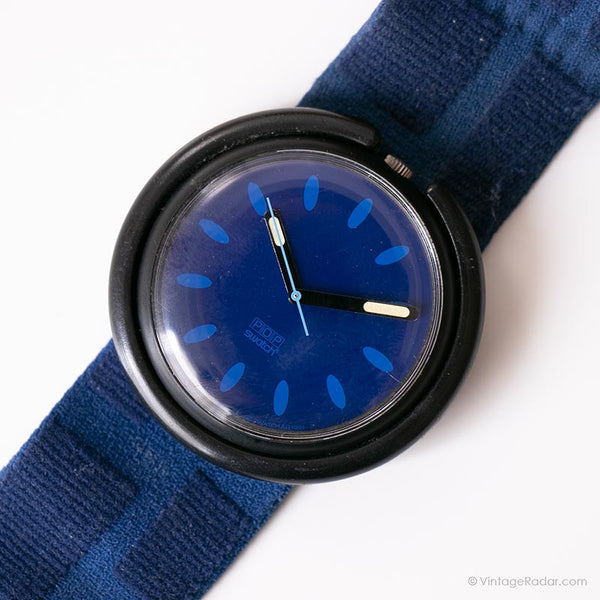 1992 Swatch PWB165 Sporting Club Watch | زرقاء خمر Swatch البوب