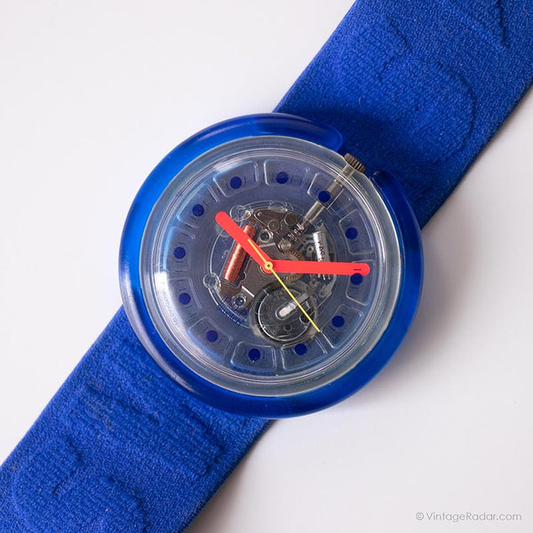 1992 Swatch PWK154 DOWNHILL Watch | Transparent Skeleton Swatch Pop