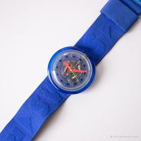 1992 Swatch PWK154 Downhill Watch | هيكل عظمي شفاف Swatch البوب