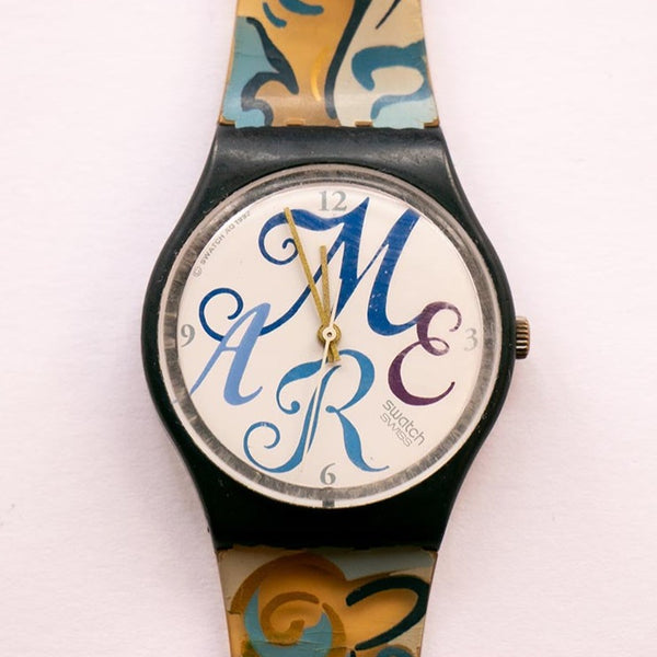 90s Vintage Algarve GN128 suizo Swatch reloj | 1993 Swatch reloj Recopilación