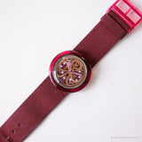 1996 Swatch Pmb105 nœud victorien montre | Floral rouge Swatch Populaire