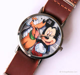 Mickey und Pluto groß Disney Uhr am NATO -Riemen