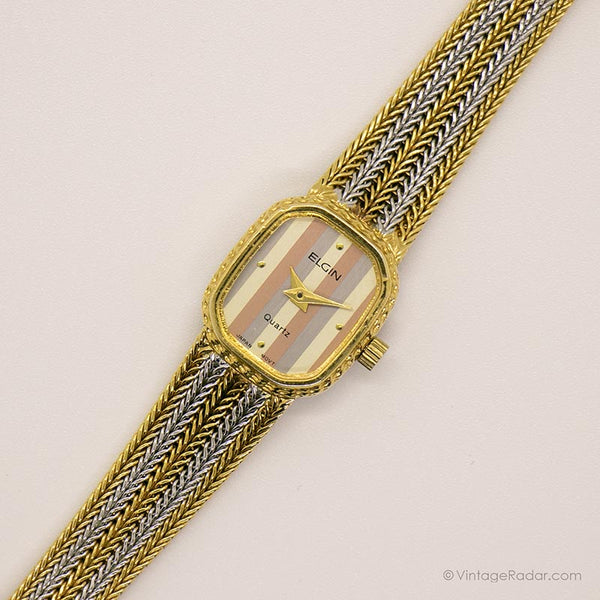 Ancien Elgin Rayé montre | Montre-bracelet en or pour les dames