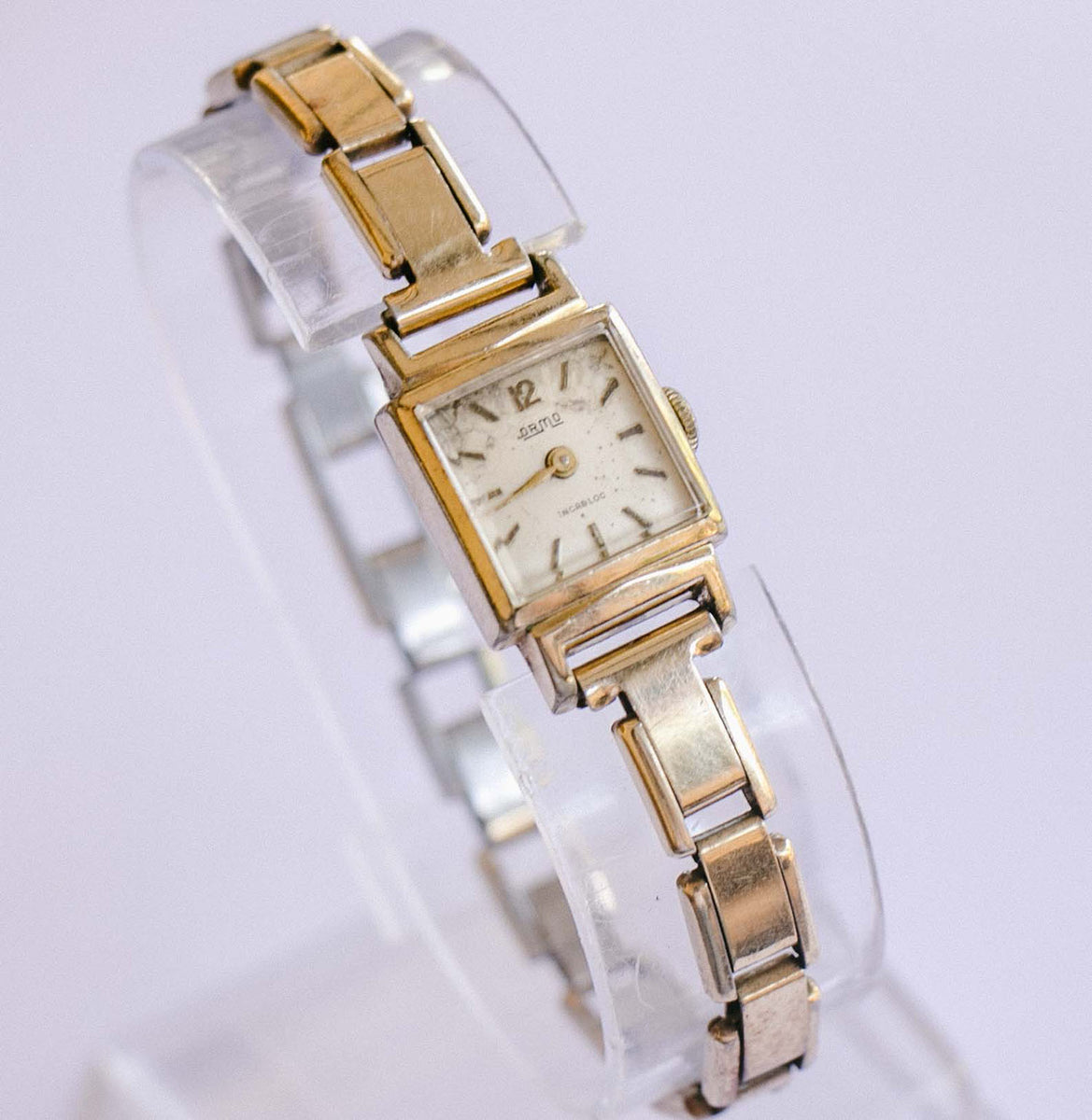 Ormo Incabloc Gold-tone Ladies Watch | Square Vintage Dress Watch ...