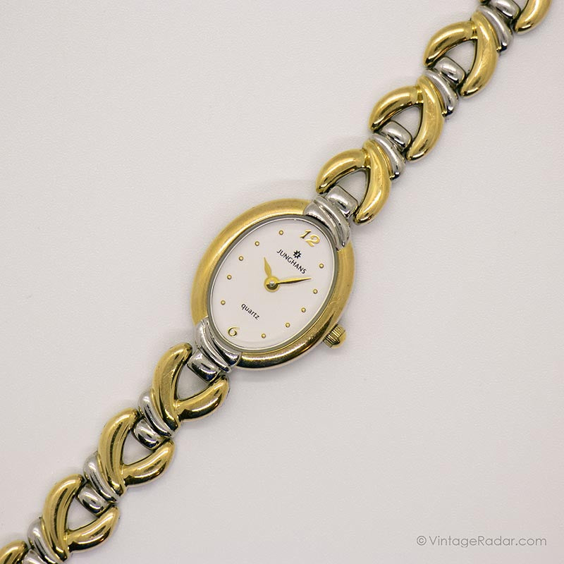 Vintage Two-tone Junghans Watch | Elegant Ladies Watch 