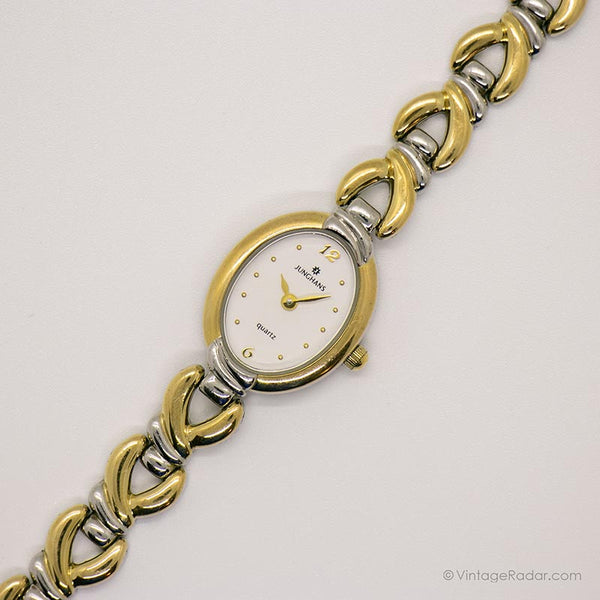 Vintage zweifarbig Junghans Uhr | Elegante Damen Uhr