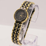 Black and Gold Playboy Quartz Watch | Luxury Elegant Women's Watch