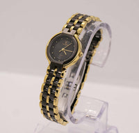 Schwarz -Gold -Playboy -Quarz Uhr | Luxus elegante Frauen Uhr